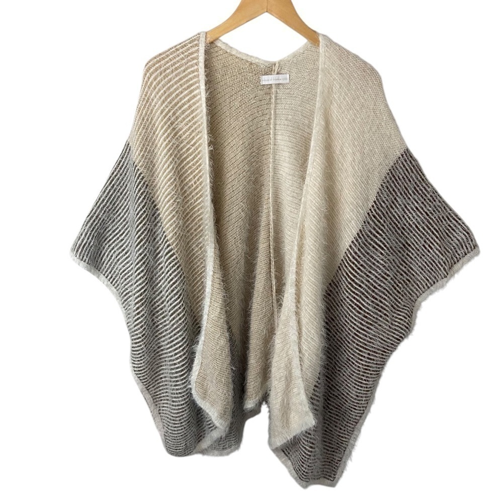 House of Harlow 1960 Kimono Shrug Cardigan Fuzzy Sweater Open One Size